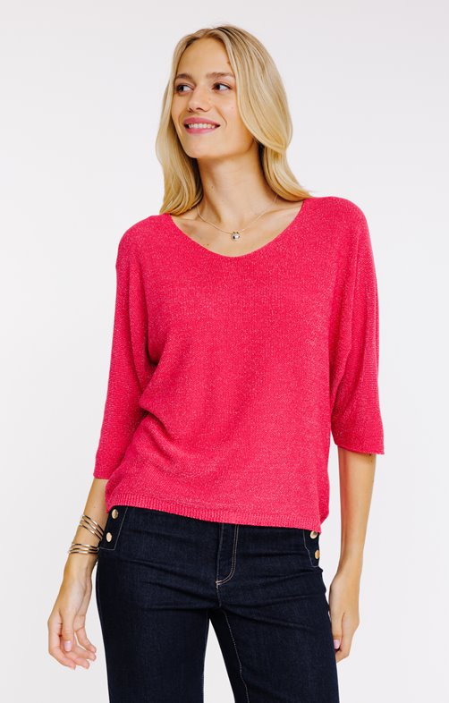 Pull maille brillante