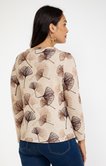 TEE-SHIRT IMPRIME COL MAO MANCHESLONGUES