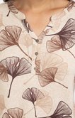 TEE-SHIRT IMPRIME COL MAO MANCHESLONGUES