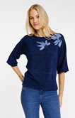 TEE-SHIRT EN MAILLE CHAUDE MANCHES 3/4 