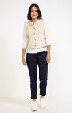 Gilet sans manches boutonné