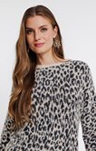 Pull jacquard léopard all over