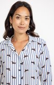 Chemise rayée imprimée