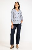 Chemise rayée imprimée