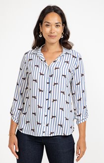 Chemise rayée imprimée
