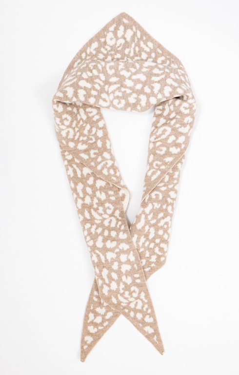 Foulard chaud triangle léopard