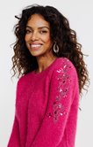 Pull avec perles et sequins