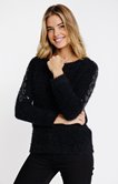 Pull avec perles et sequins