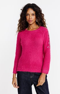 Pull avec perles et sequins