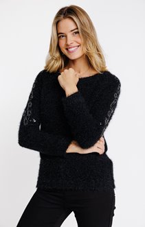 Pull avec perles et sequins