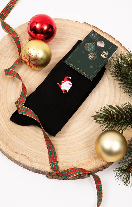 Chaussettes brodées Père Noël