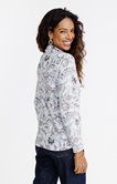 TEE-SHIRT COL MONTANT IMPRIME FLEURS