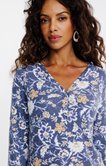 TEE-SHIRT IMPRIME COL V MATIERE CHAUDE