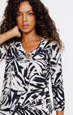 TEE-SHIRT IMPRIME, MANCHES 3/4, COL V