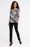 TEE-SHIRT IMPRIME, MANCHES 3/4, COL V