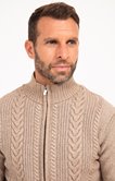 Gilet uni torsadé 
