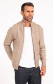 Gilet uni torsadé 