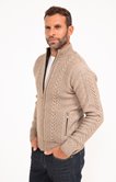 Gilet uni torsadé 