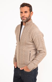 Gilet uni torsadé 