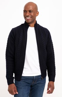Gilet uni torsadé 