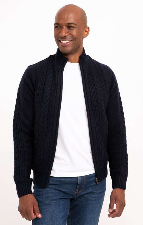 Gilet uni torsadé 