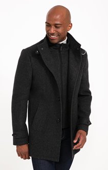 Blouson Homme D'hiver Long - Veste Chaude Style Bomber Doublée Sherpa Pour Travail Ou Ville