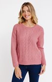 Pull torsades sur le devant