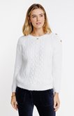 Pull torsades sur le devant