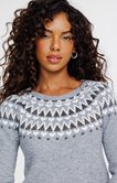 Pull avec jacquard et pois