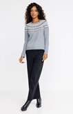 Pull avec jacquard et pois
