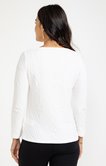 TEE-SHIRT UNI MANCHES LONGUES, COL V