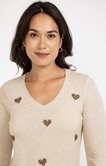TEE-SHIRT IMPRIME COEUR LEOPARD