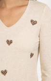 TEE-SHIRT IMPRIME COEUR LEOPARD
