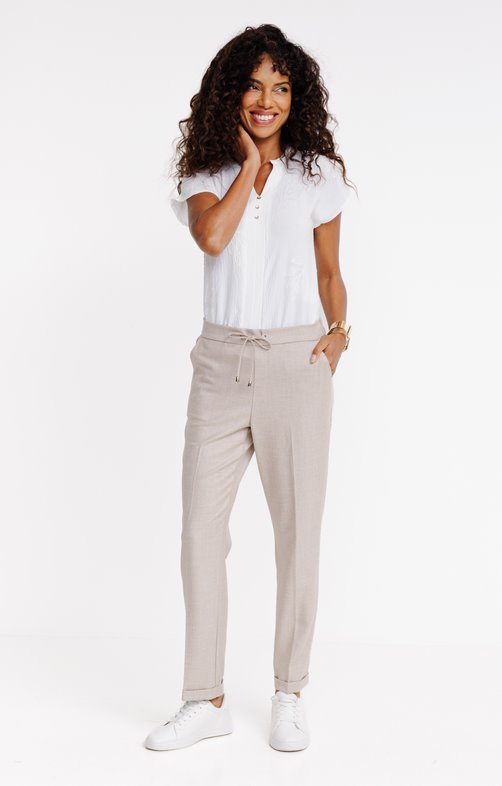 Pantalon maille faux uni coupe jogging