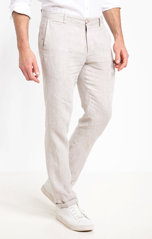 Pantalon chino 5 poches en lin