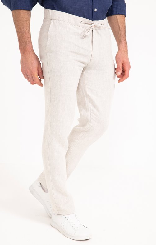 Pantalon en lin Lino avec cordon