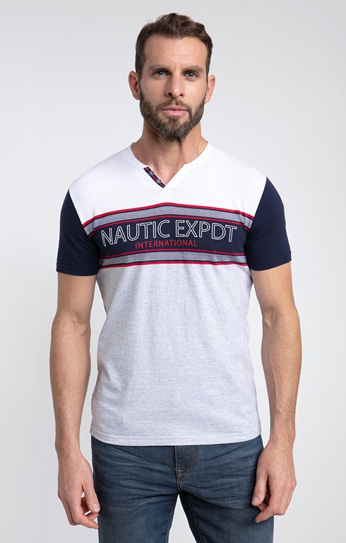 Tee-shirt à rayures et chevrons