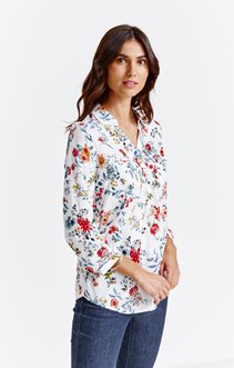 Tunique col chemise imprimé floral