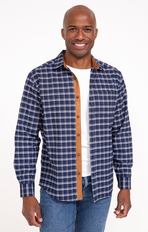 Chemise manches longues à carreaux 