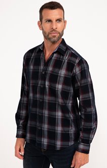 Chemise manches longues à carreaux