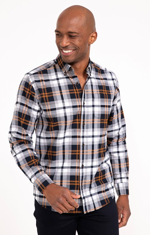 Chemise manches longues à carreaux