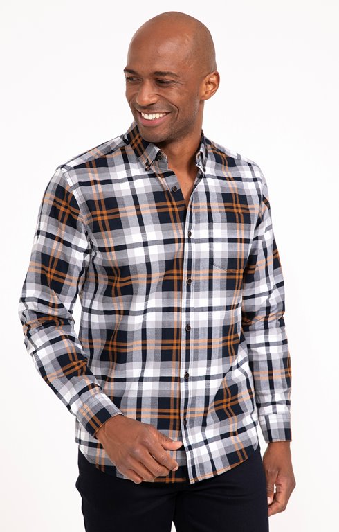 Chemise manches longues à carreaux