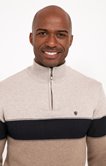 Pull col montant rayé sporty