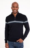 Pull col montant rayé quadry