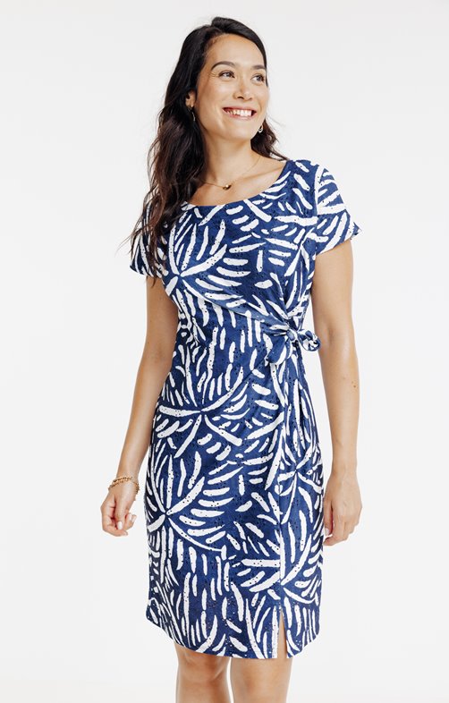 Robe en maille imprimée