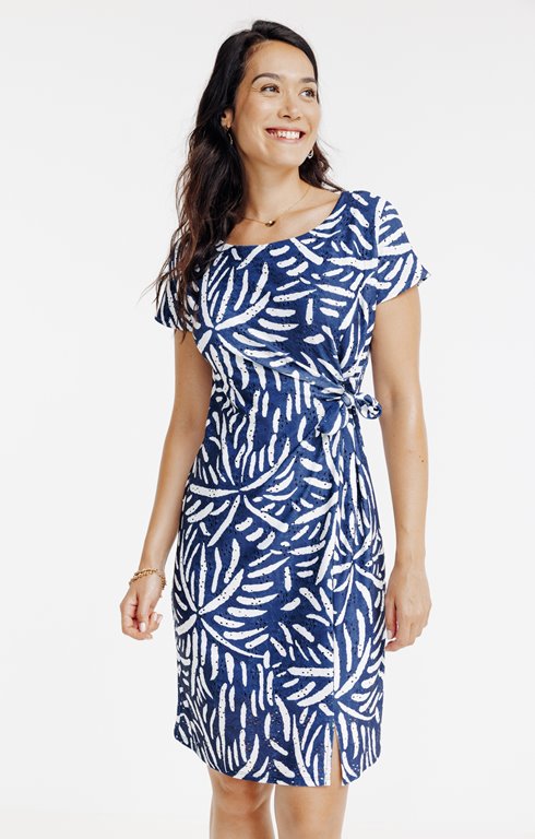 Robe en maille imprimée