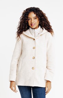 Manteau en laine bouillie