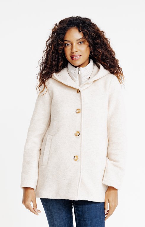 Manteau en laine bouillie