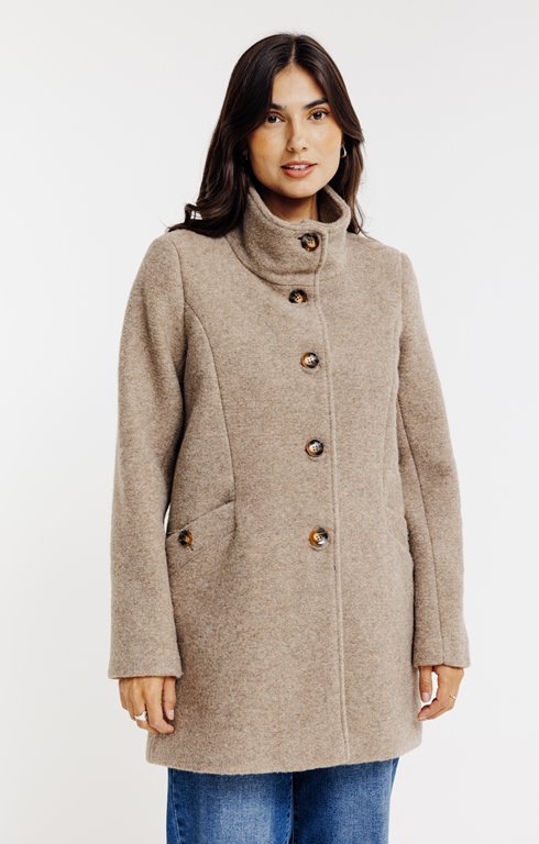 Manteau boutonné detail martingale
