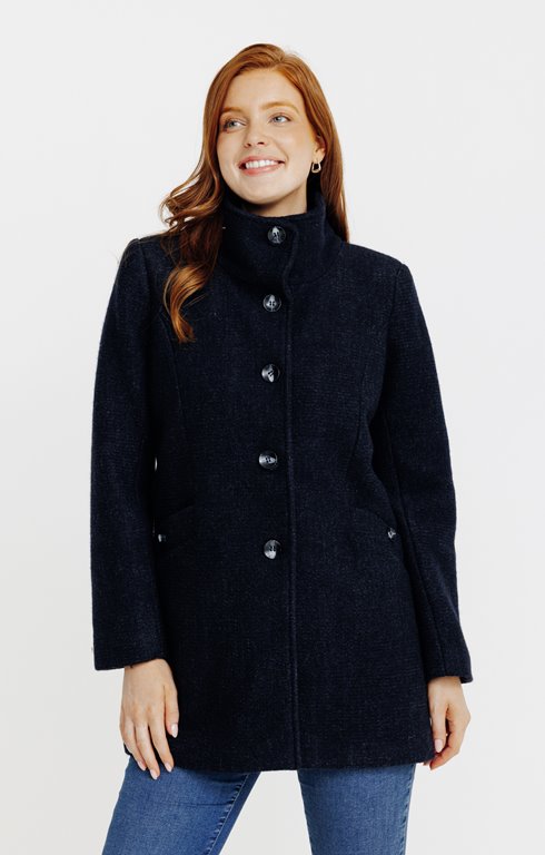 Manteau boutonné detail martingale